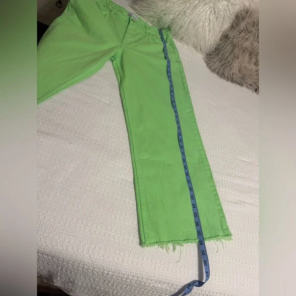 Zara The Boogie Pants Vibrant Green Wide Leg Pants - Picture 9 of 12